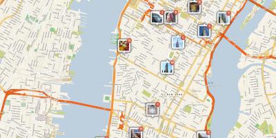 نقشه های منهتن با نقاط مورد علاقه