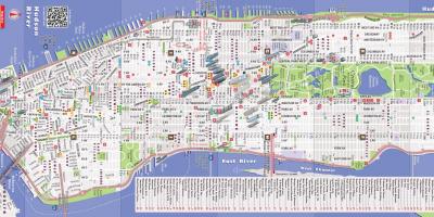 نقشه دقیق از منهتن نیویورک