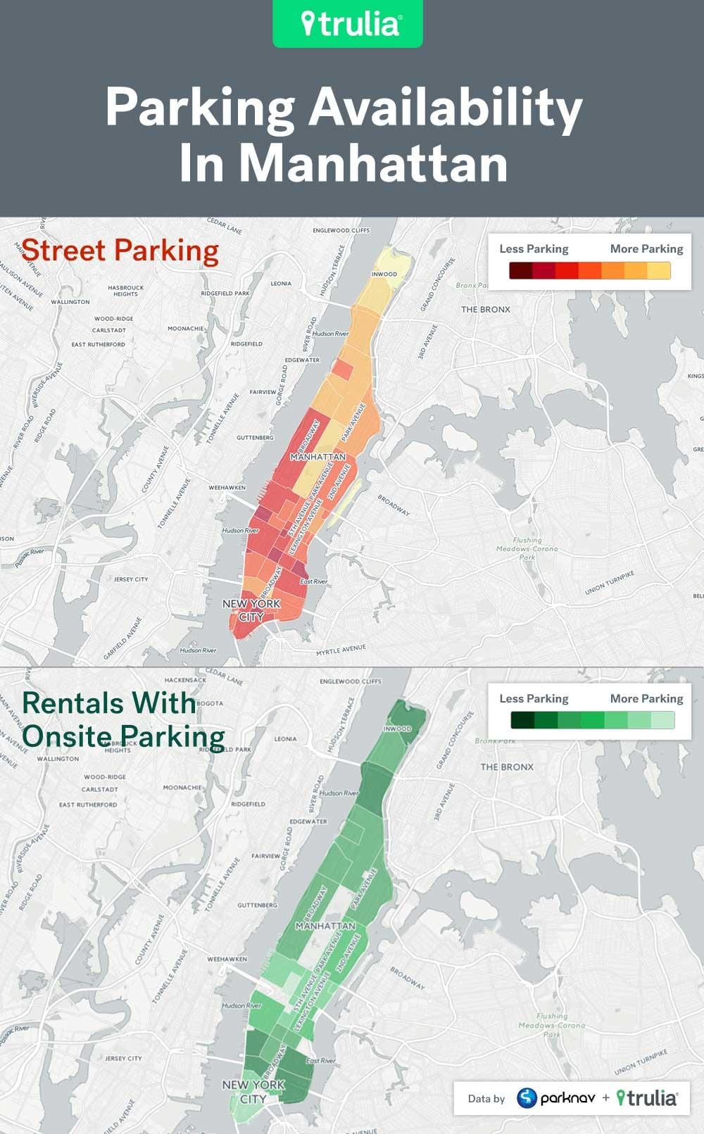 NYC پارکینگ خیابان نقشه منهتن
