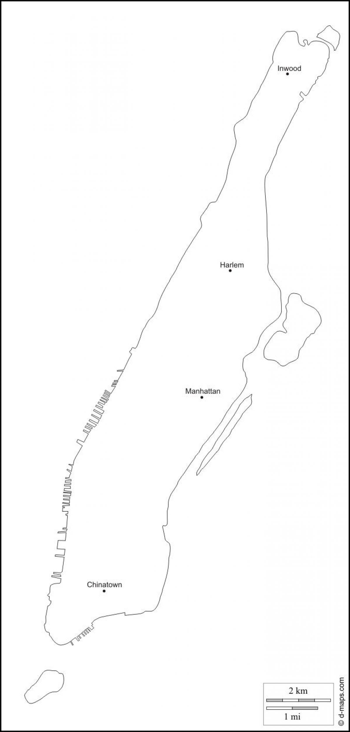 نقشه خالی از منهتن
