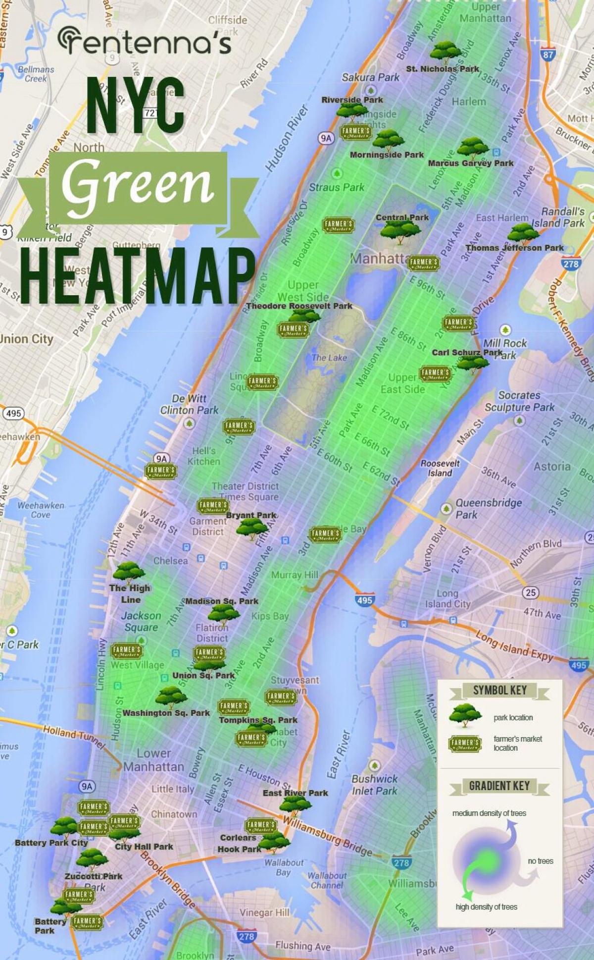 نقشه از پارک منهتن