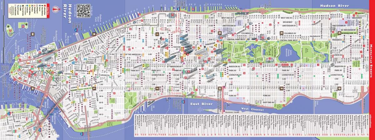 نقشه دقیق از منهتن نیویورک