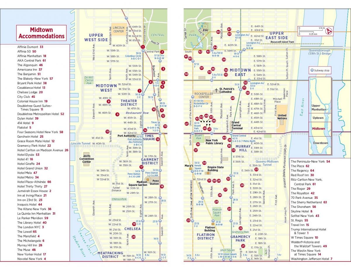 چاپ نقشه پیاده روی از میدتاون منهتن