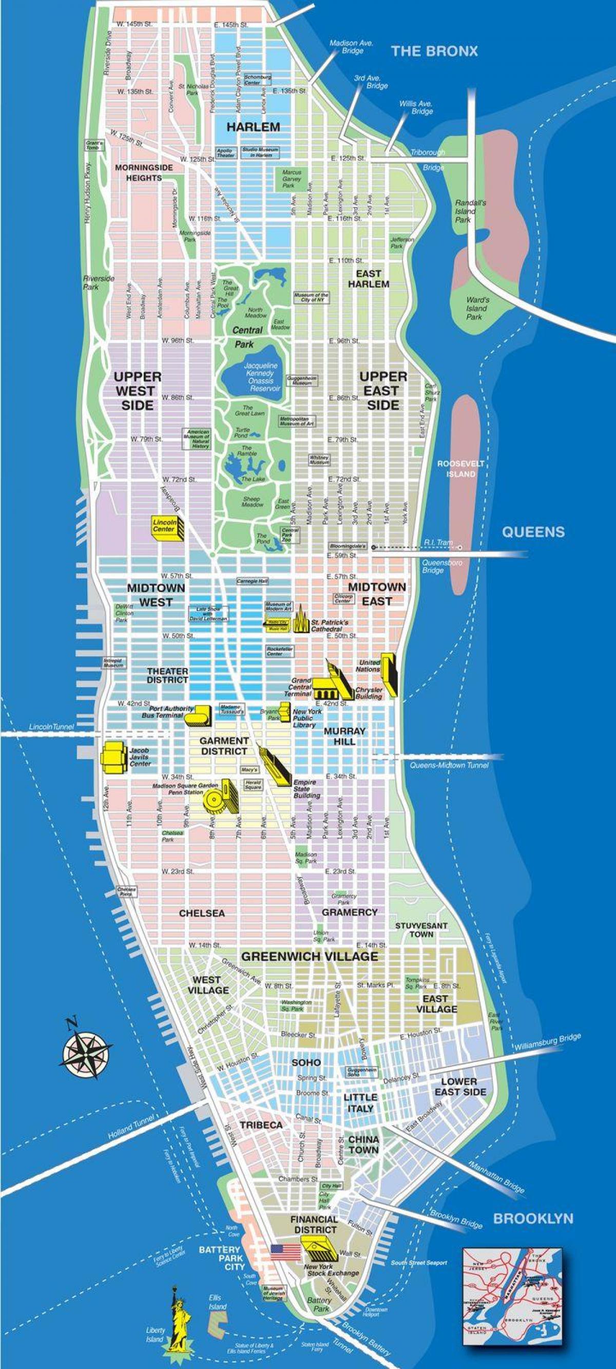 یک نقشه از منهتن