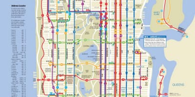 MTA, اتوبوس, نقشه منهتن