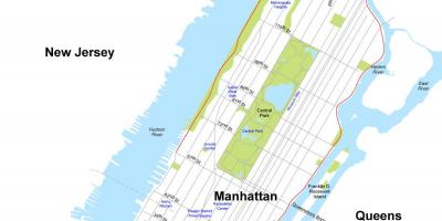 نقشه از جزیره منهتن نیویورک